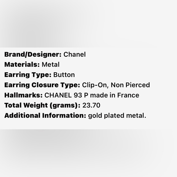 Vintage Authentic Chanel Quilted Logo Double CC Clip-on earrings - Picture 8 of 8